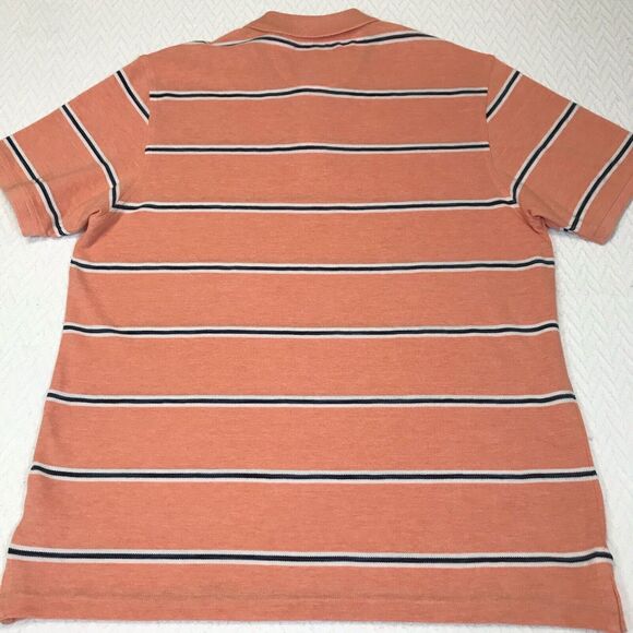 Southern Pines Mens Size XL Polo Shirt Pique Knit Short Sleeve Orange Stripe - Picture 4 of 8